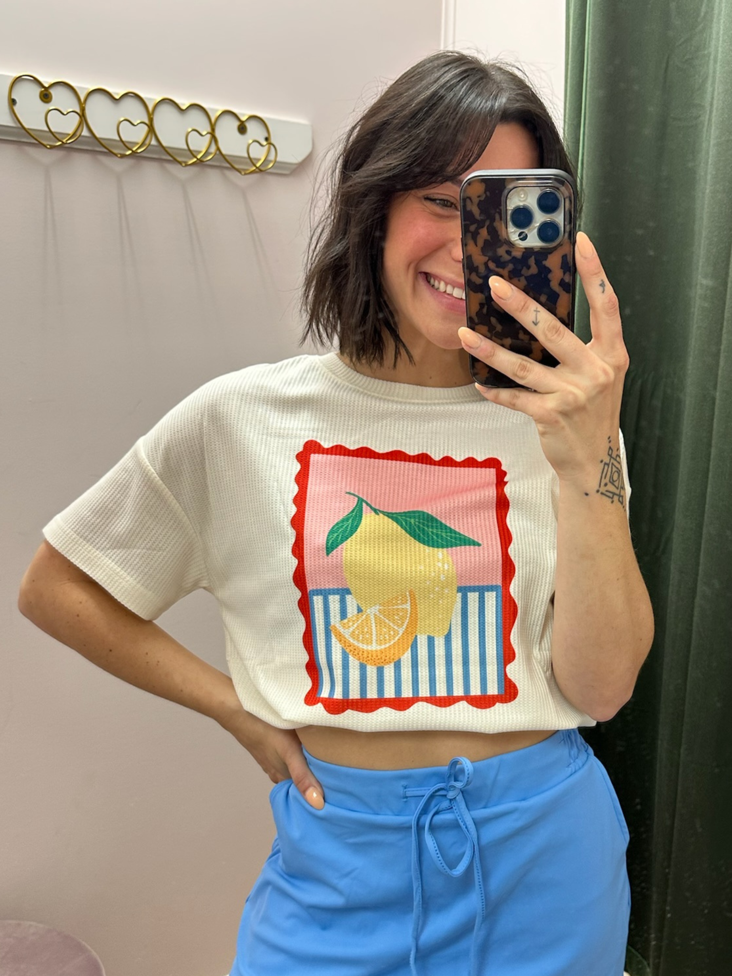 Lemon Coast Waffle Tee – Mauve Shoppe NJ