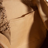 Braided Handle Rectangular Straw Hand Bag