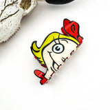 Halloween Ghost & Monster Print Claw Clip – Spooky Fun