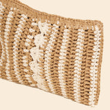 Tassel Zipper Straw Knit Cosmetic Bag