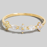 Multi Flower Rhinestone Ring