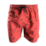 Men's Swim Short-MP185_Tiny Palms on Bric Red