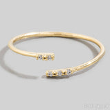 Gold Dipped Open Wrap Cz Ring