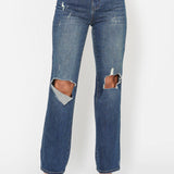 Judy Blue HW Ripped Knee Dad Jean