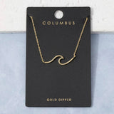 Dainty Wave Pendant Necklace