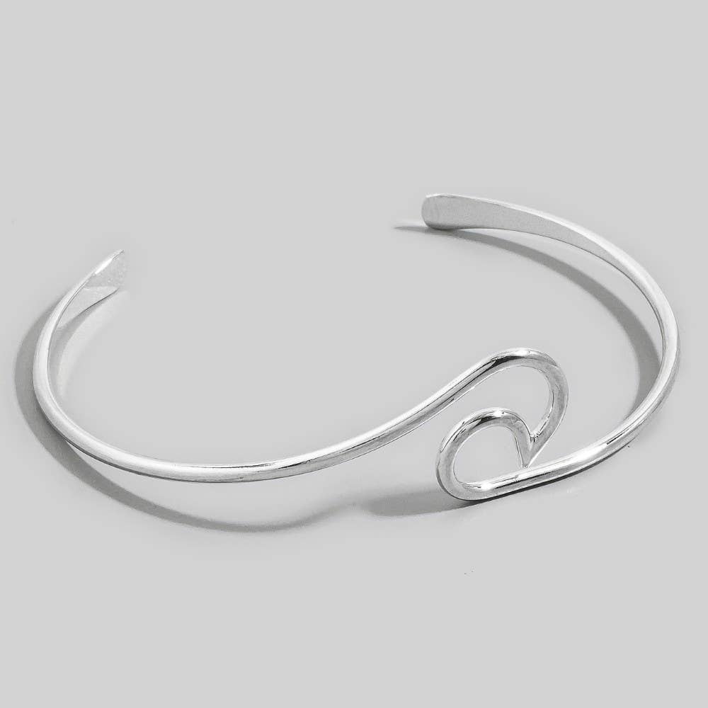 Thin Wave Cuff Bracelet