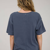 Washed Indigo Easy V-Neck Tee