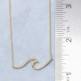 Dainty Wave Pendant Necklace