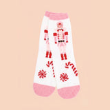 Nutcracker Plaid Dot Cozy Socks Set Dozen Pack