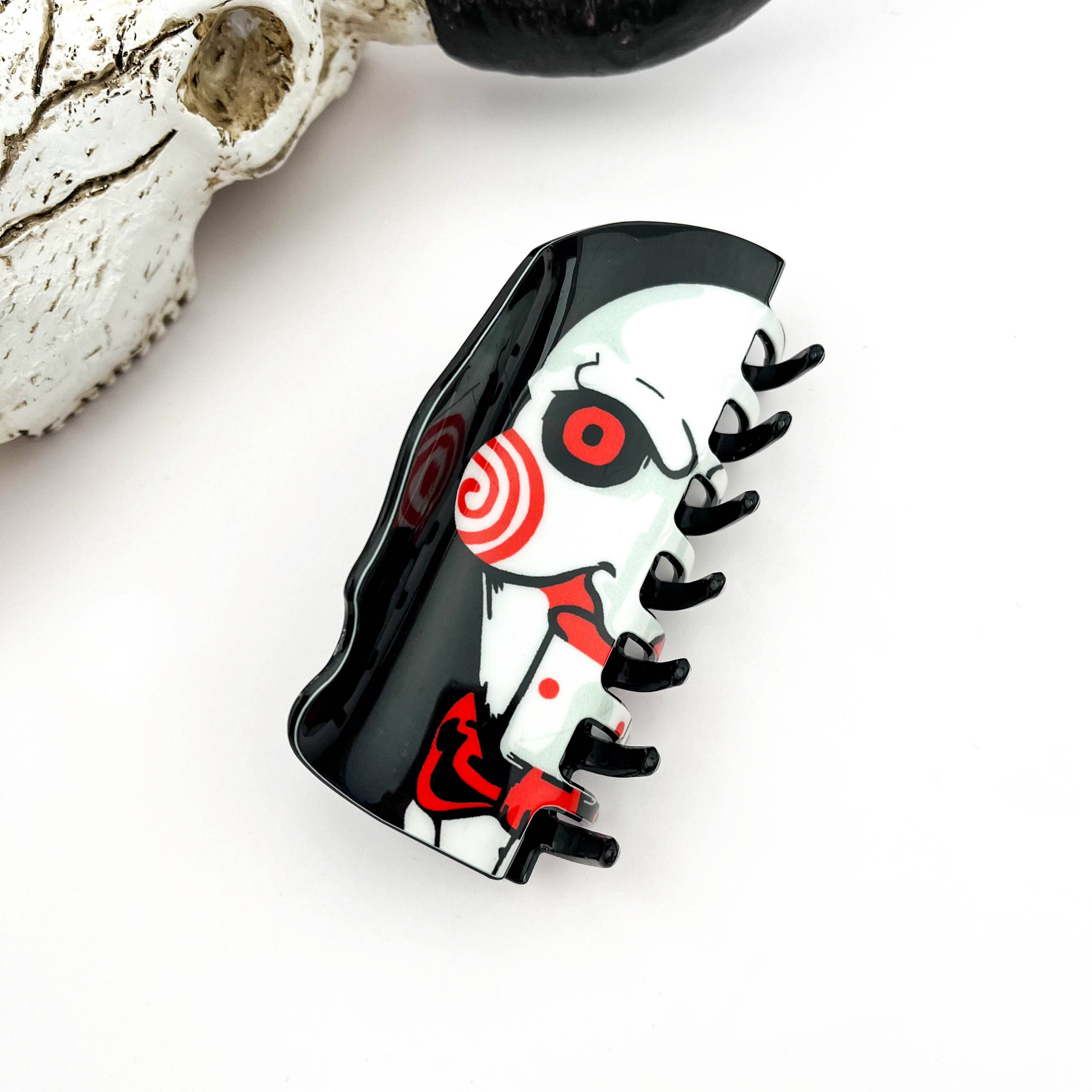 Halloween Ghost & Monster Print Claw Clip – Spooky Fun