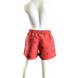 Boy's Swim Short-BP285_Tiny Palms on BricRed