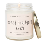 Best Teacher Ever 9 oz Soy Candle - Teacher Gifts