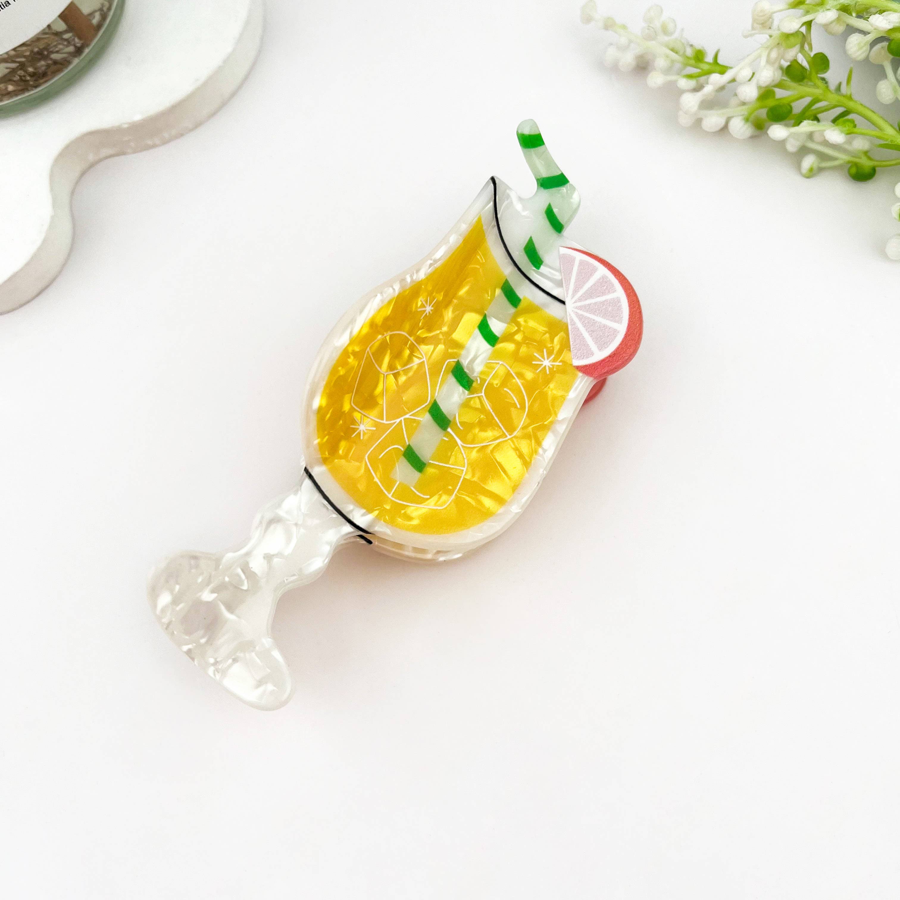 Fresh Cocktail Print Creative Hair Claw Clip