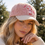 Christmas Nutcracker Embroidered Sherpa Baseball Cap