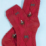 Cable Knit Teddy Bear Holiday Socks