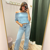 Bayeas Flora High Rise Wide Leg Denim