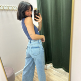 Bayeas Flora High Rise Wide Leg Denim
