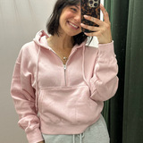 Blush Chill Half-Zip Hoodie