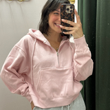 Blush Chill Half-Zip Hoodie