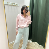 Blush Chill Half-Zip Hoodie