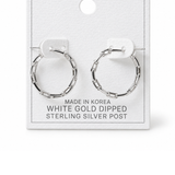Chain Link Hoop Earrings – Gold or Silver