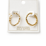 Chain Link Hoop Earrings – Gold or Silver