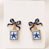 Coastal Bow Starfish Earrings