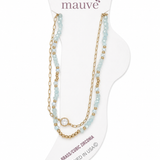 Coastal Crystal Layered Anklet