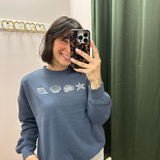 Coastal Shell Graphic Crewneck Sweatshirt