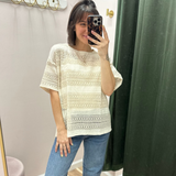 The Coastal Breeze Crochet Knit Top