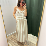 Desert Breeze Striped Maxi Dress