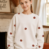 Girls Youth Pumpkin Patch Embroidered Sweatshirt