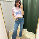 High Rise Medium Wash Wide Leg Jeans