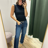 Risen Medium Wash Slouchy Wide Leg Jeans