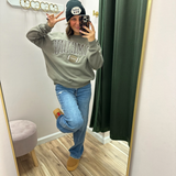 Game Day Football Embroidered Graphic Sweatshirt