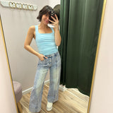 NikiBiki Clean Line Square Neck Top