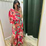 The Paradise Bloom One Shoulder Maxi Dress