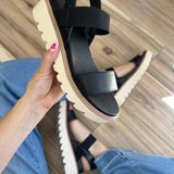MIA Jene Black Platform Sandal