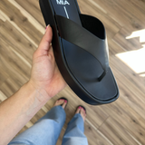 MIA Pamelia Black Wedge Sandal