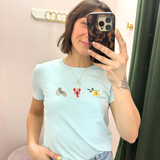 Mediterranean Embroidered Baby Tee