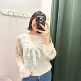 Coastal Palm Open Knit Lightweight Sweater