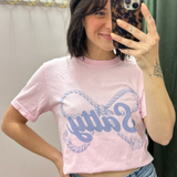 Pink Salty Coquette Rope Bow Tee
