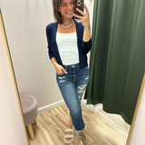 Risen High Rise Capri Distressed Jeans