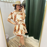 The Palm Escape Ruffle Mini Dress
