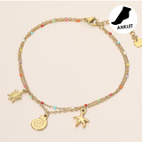 Seaside Story Layered Anklet