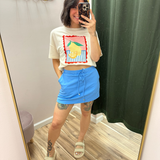 Solid Dusty Blue Skort