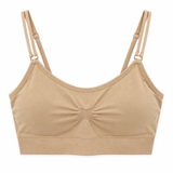 Strap-Its Seamless Bralette Nude With Skinny Sheer Strap