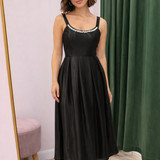 The Midnight Elegance Midi Dress