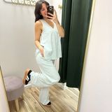 The Everyday Ease Textured Wide Leg Lounge Pants