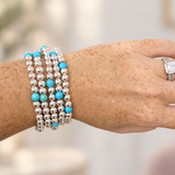 Turquoise Beaded Stretch Bracelet Stack